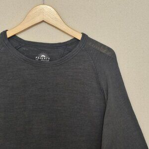 Faherty Long Sleeve Crew Neck Slub Cotton Raglin Tee XL